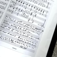Image 3 of Framed "Cinderella's Shoe" handwritten & signed sheet music