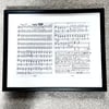 Framed "Cinderella's Shoe" handwritten & signed sheet music