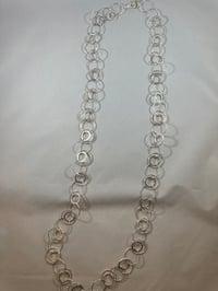 Image 2 of Long silver circles chain