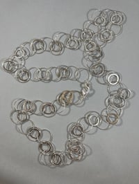 Image 1 of Long silver circles chain