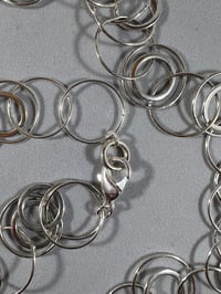 Image 3 of Long silver circles chain