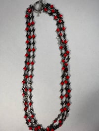 Image 1 of Perfect dark bronze & red necklace
