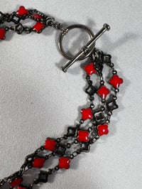 Image 2 of Perfect dark bronze & red necklace