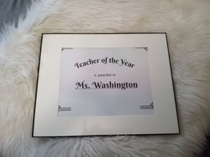 Image of Teacher of the year award
