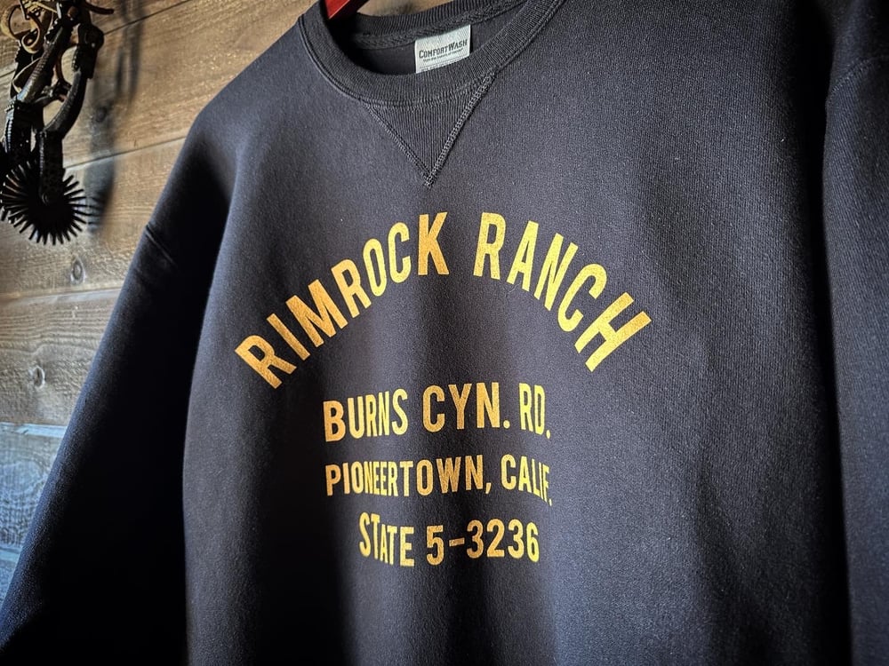 Image of Ranch Hand Crewneck Sweatshirt - Gold on Black