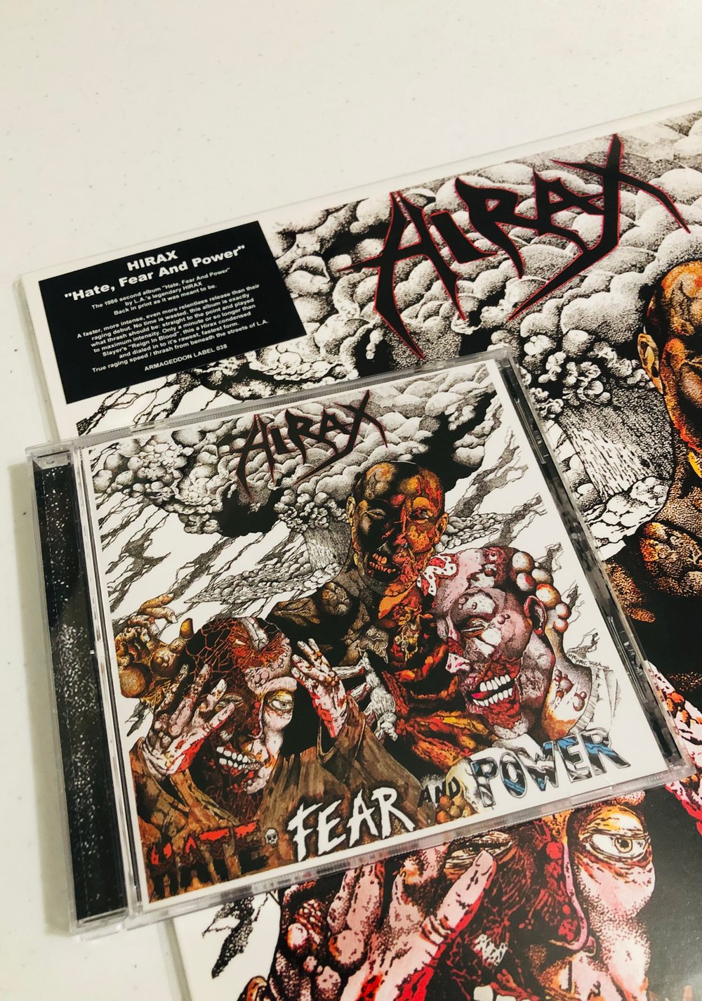 HIRAX CD "Raging Violence" (1985) or "Hate, Fear and Power" (1986)  CD