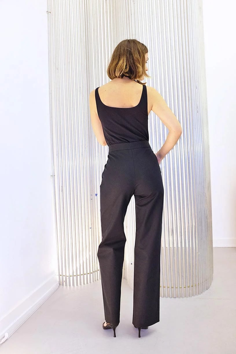 Image of Trouser 1 SALES SAMPLE 50 % OFF- Size S, M - Cotton twill - Black