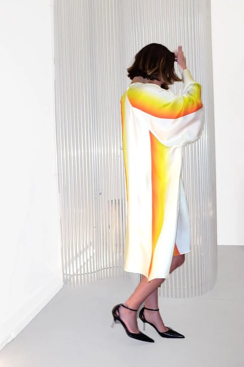 Image of Dress 1 PRESS SAMPLE 70 % off - Silk twill - Sunray