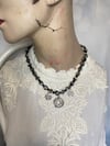 Upcycled Pentagram Glass Vintage Necklace 