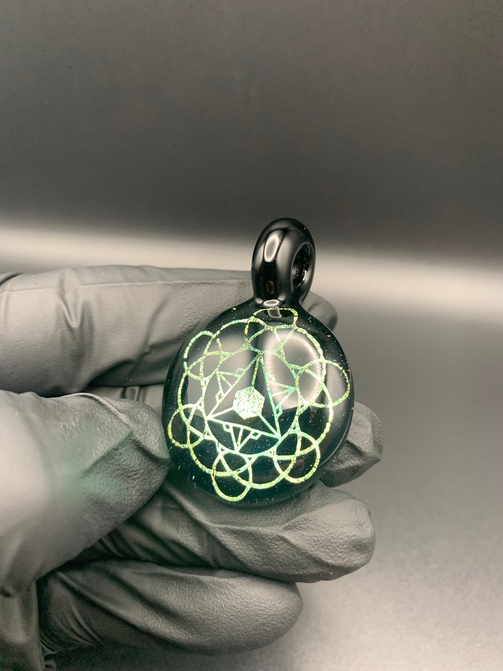 SACRED GEOMETRY DICHROIC GLASS PENDANT