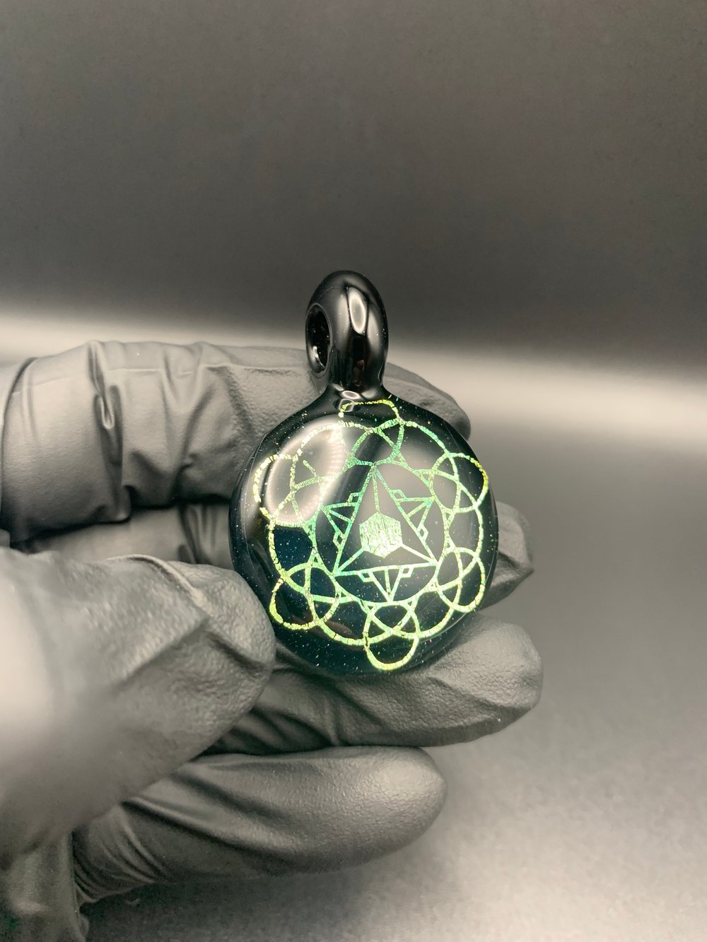 SACRED GEOMETRY DICHROIC GLASS PENDANT