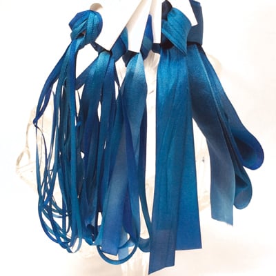 Image of Ocean Blue 126 Hand Dyed 3.5mm Silk Ribbon by Mary Jo Hiney Designs
