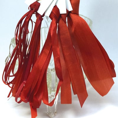 Image of Candy Apple 154 Hand Dyed 3.5mm Silk Ribbon by Mary Jo Hiney Designs