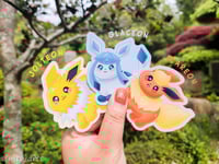 Image 3 of Chonky Eeveelutions Stickers | Chonk-e-mon
