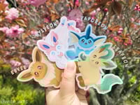 Image 1 of Chonky Eeveelutions Stickers | Chonk-e-mon