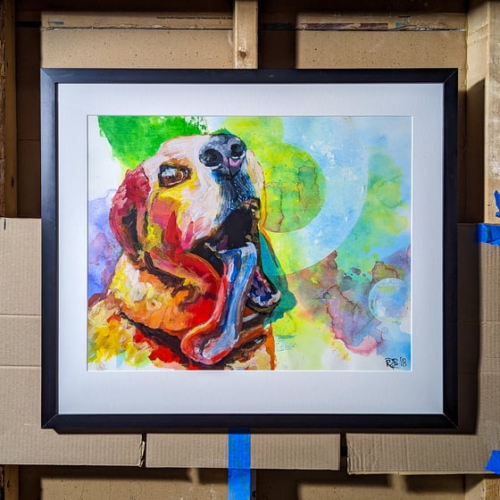 Image of I think your dog just claimed the cosmos ||FRAMED||