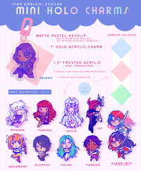 Image 2 of fire emblem engage / mini holo charms