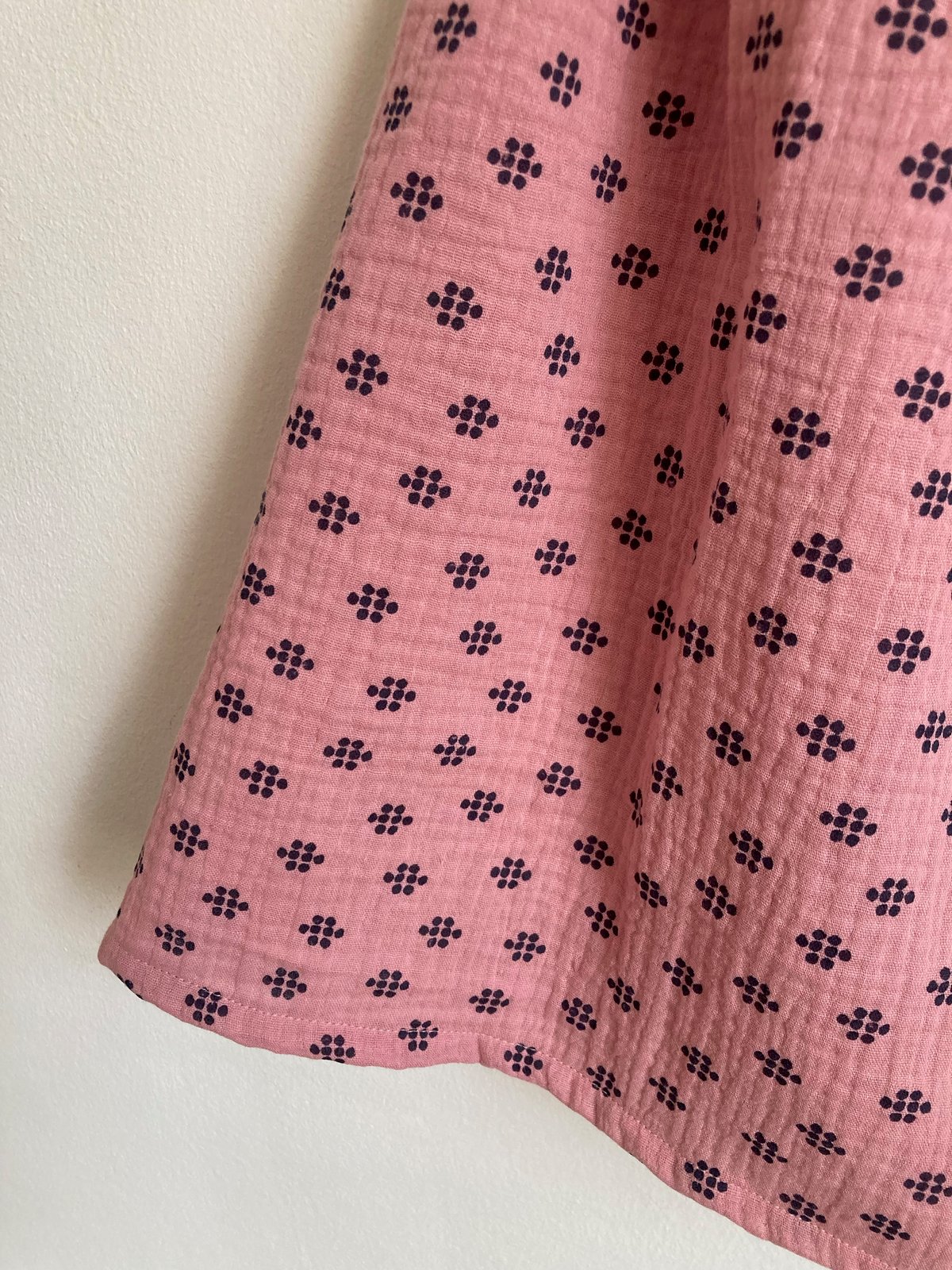 Easy Skirt rose gauze with cross pattern