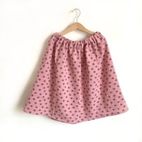 Image 1 of Easy Skirt-rose gauze with crosses