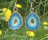 Faux Geode Earrings - Turquoise Dreams