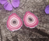 Faux Geode Earrings - Looking Rosy 