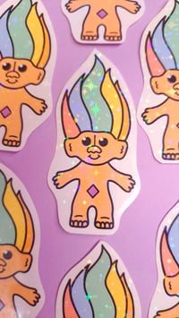Image 2 of Troll Glitter Sticker