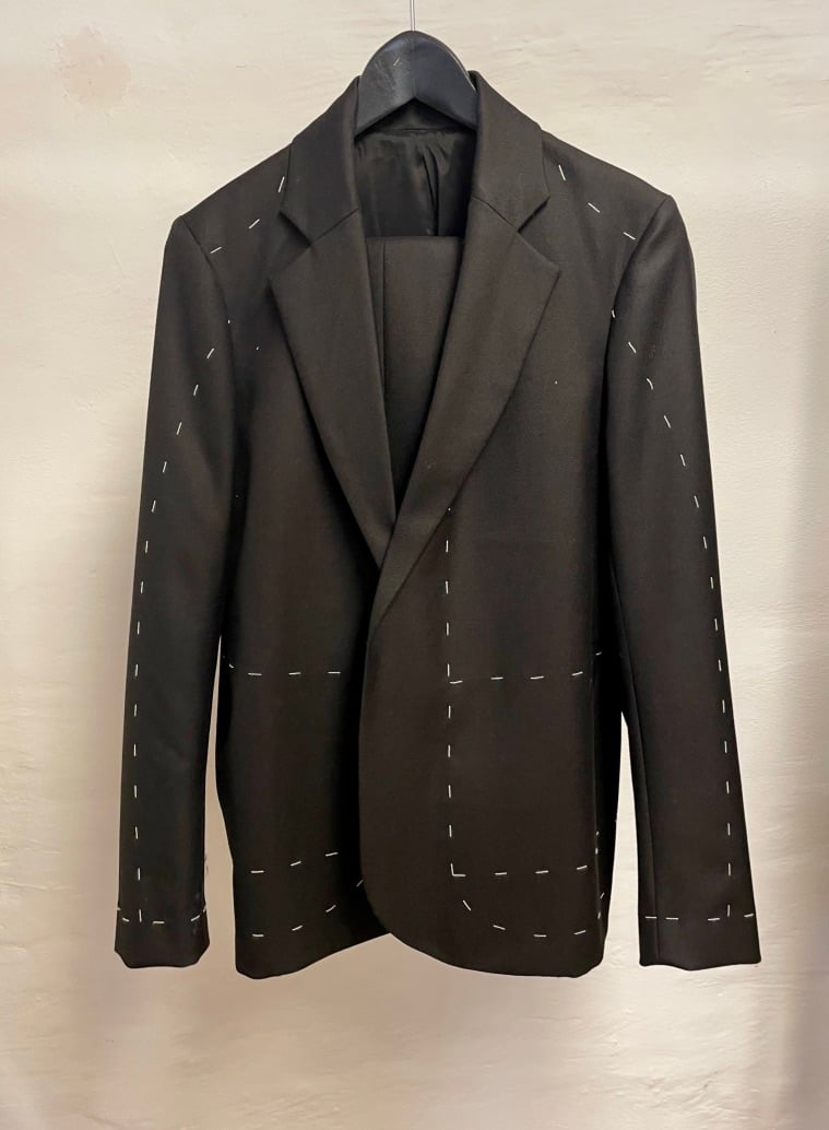 Image of Suit 2  - Wool - Black with topstitches - All sizes 