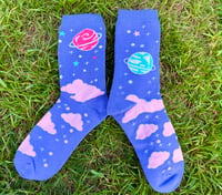Image 3 of Pastel Planet Crew Socks