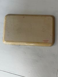 Image 3 of Small Vintage Butterfly Print Paper Mache Tray