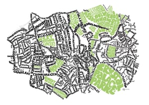 Image of West Norwood - West Dulwich - Gipsy Hill - London Type map