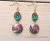 Psychedelic Peacock Earrings 