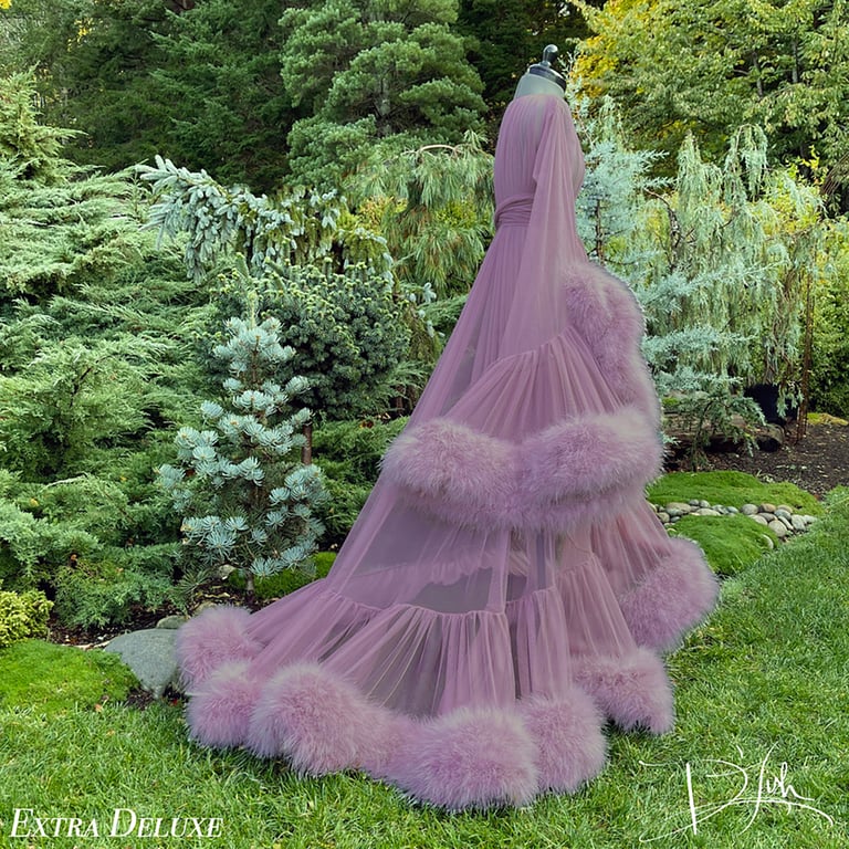 Lavender Creme "Cassandra" Dressing Gown  Image 2