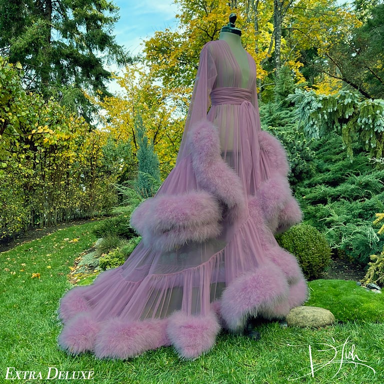 Lavender Creme "Cassandra" Dressing Gown 