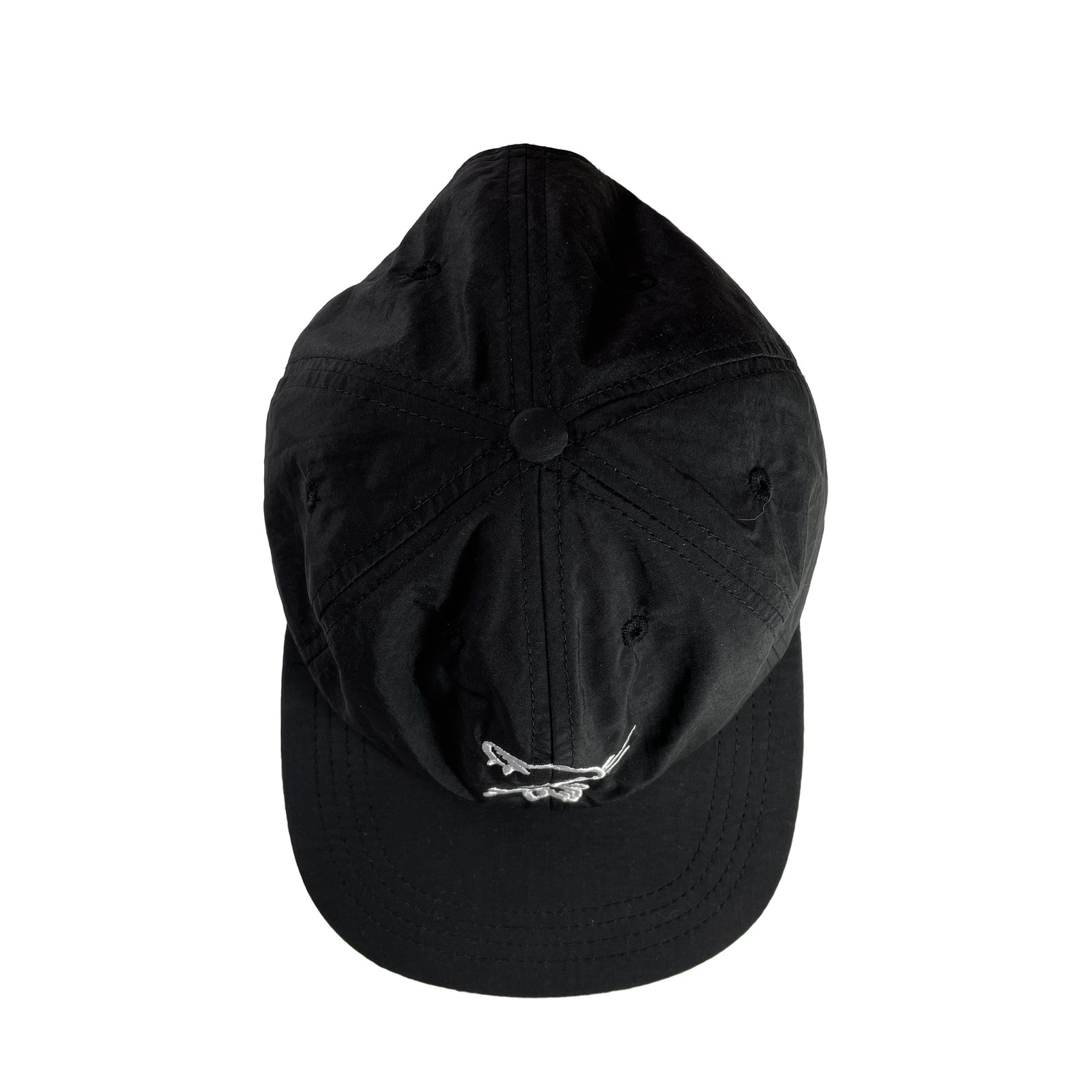 NYLON 6 PANEL CAP BLACK