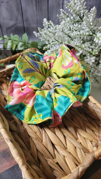 Image 1 of Vibrant Garden jumbo scrunchie 