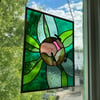 Stained Glass Peony with Ants