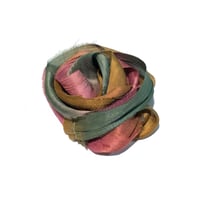 Image 2 of 10YD  SERENADE  HAND DYED SARI SILK RIBBON/HAND DYED BY COLOR KISSED SILK