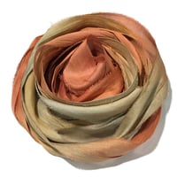 Image 2 of 10YD SAHARA  HAND DYED SARI SILK RIBBON/HAND DYED BY COLOR KISSED SILK