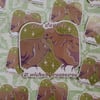love deeply & without remorse mourning dove glitter sticker