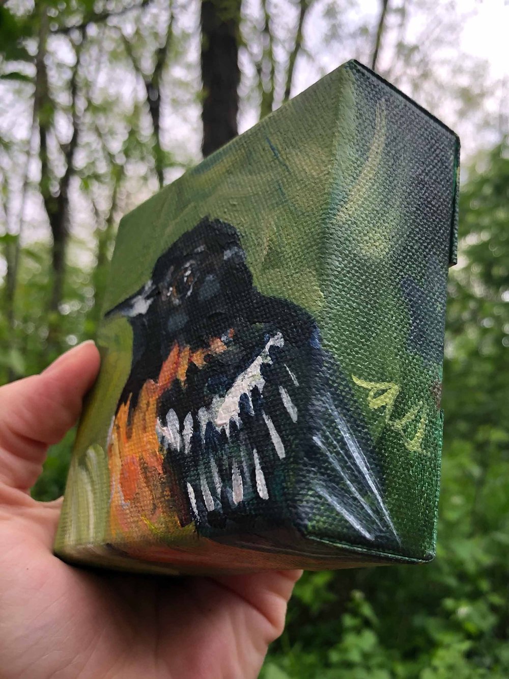 Ernest the Oriole – Baltimore Oriole bird painting