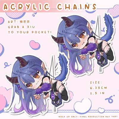Image of [Limited Amounts] Acrylic Hanging Xiu Chains - Double Sided