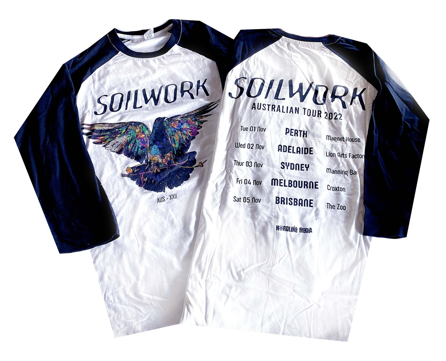 Image of SOILWORK - Aussie Tour 2022 RAGLAN BASEBALL TOP