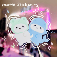 Image 1 of Teddy Mascots Matte Sticker