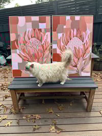 Image 2 of Upcycled Framed Protea Artwork