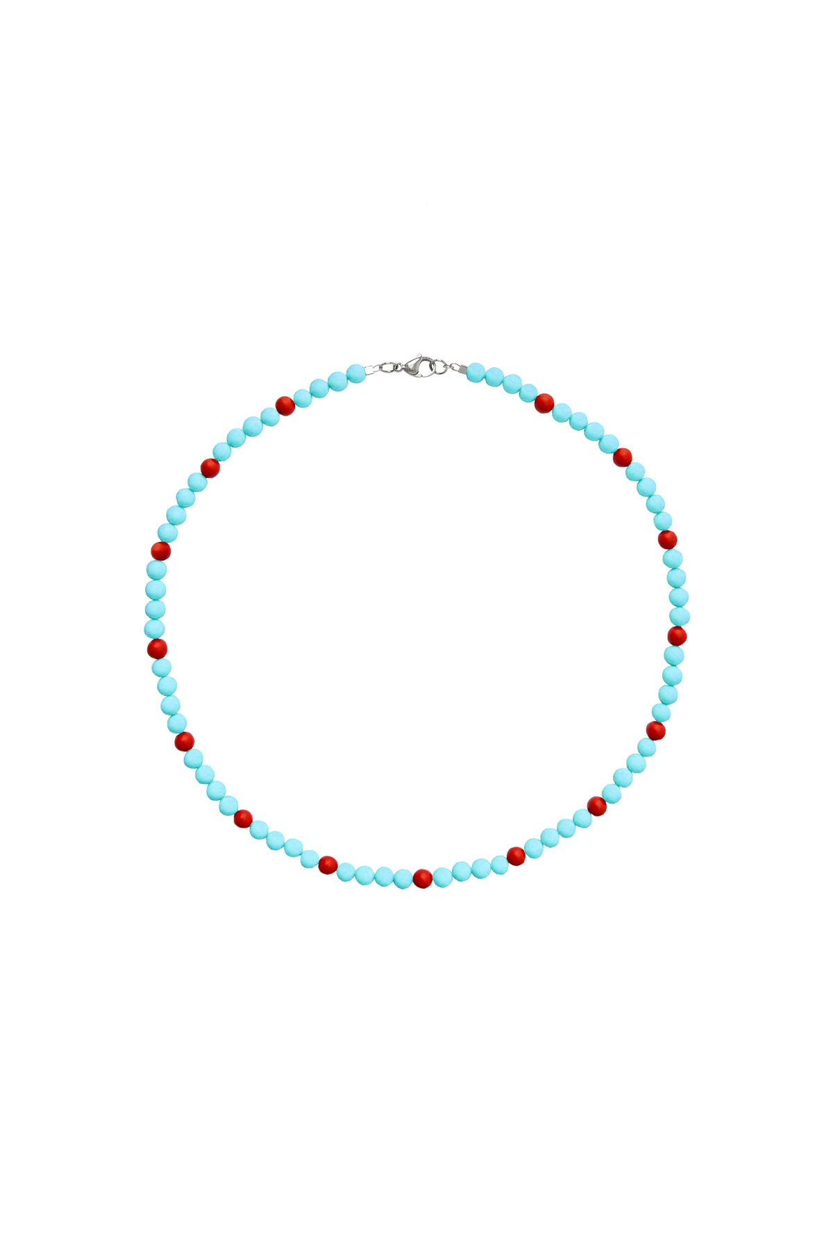 Image of Turquoise & Rouge ✤ collarino in corallo rosso・silver