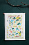 Huahin & Pranburi Map - Fabric Poster