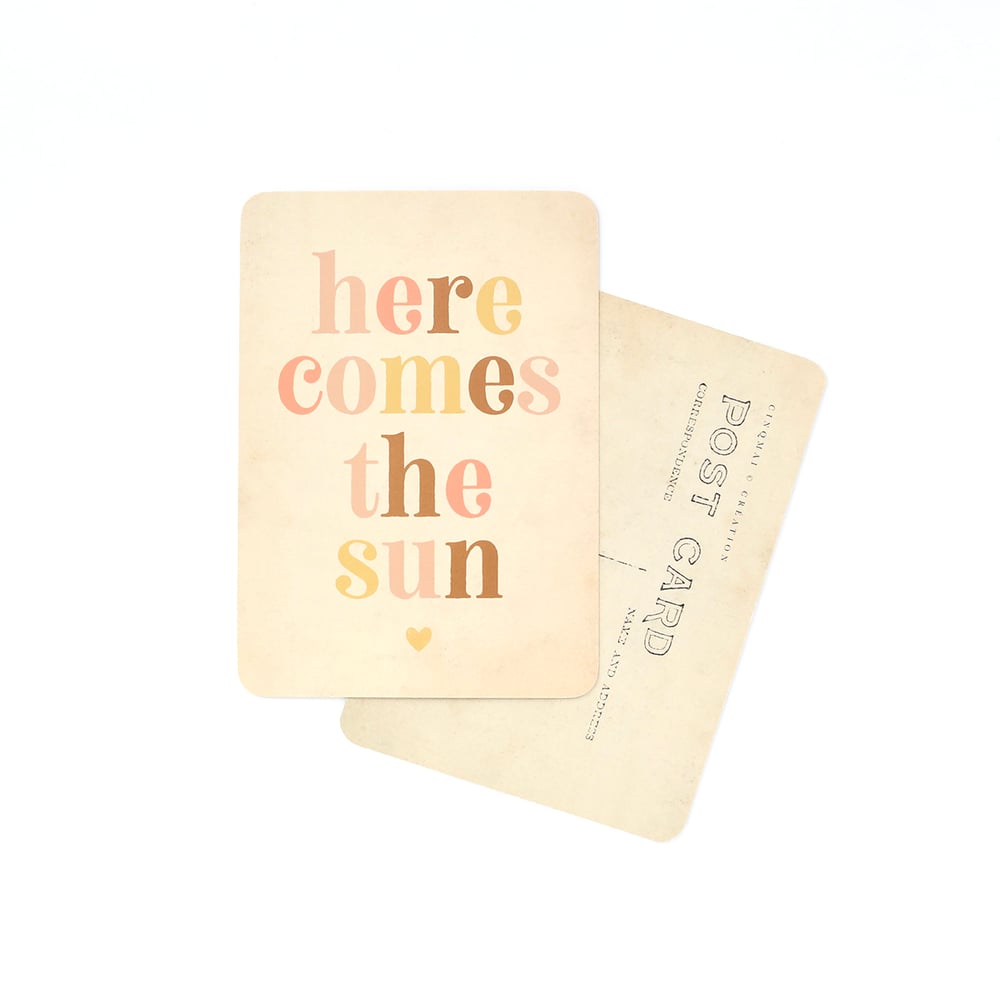 Image of Carte HERE COMES THE SUN / ARC EN CIEL