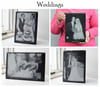Wedding Memories Laser Engraved on A4 Slate
