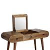 Dressing Table with Foldable Mirror - Natural
