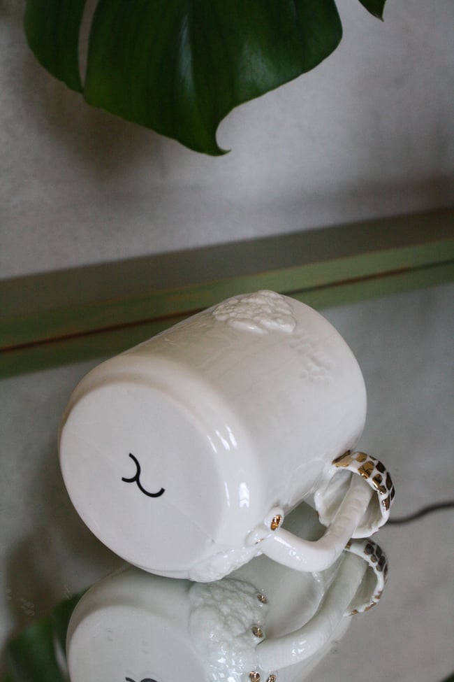 Porcelāna krūze ar sēni